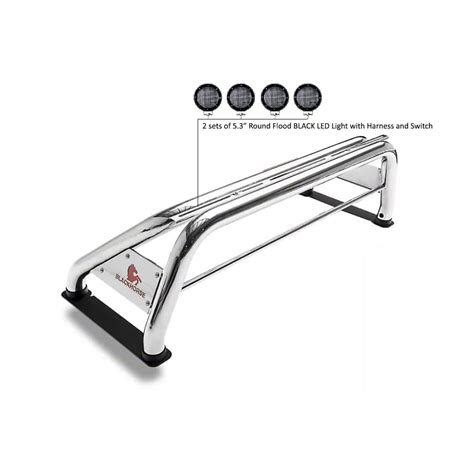 Buy Black Horse Classic Roll Bar Kit with 2 Sets of 5.3 Black Round ...