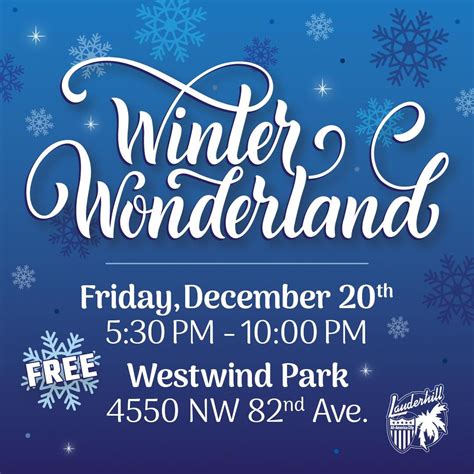 City of Lauderhill | Winter Wonderland at Westwind Park Presented by ...