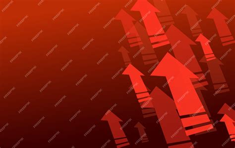 Premium Vector | Arrows rising up flat red design for trading many ...
