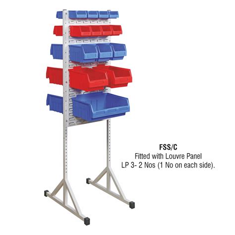 Alkon FPO Supra Bins on Louvre Panel Stand : FSS/C