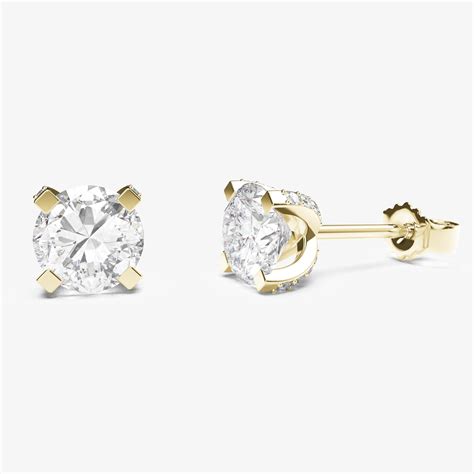Signature C Solitaire Earrings - Royal Coster Diamonds