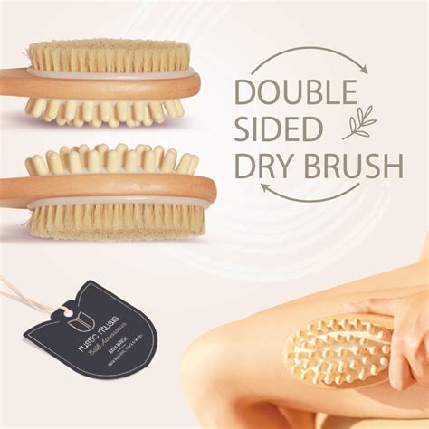 Double Sided Bath Brush with Massager – Rustic Rituals