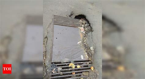 Accident prone drain - Times of India