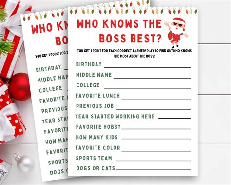 Who knows the boss best office party game office holiday party games ...