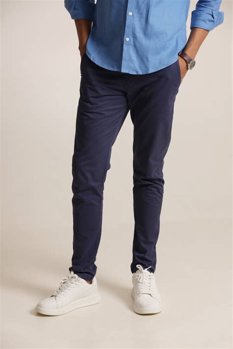 Classic Slim Fit Chinos Trouser Navy Blue – UNCLUTTERED CLOSET