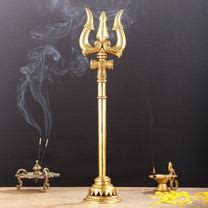 Buy Brass Superfine Lord Shiva Trishul - 19 Inch Statue - Budhshiv.com