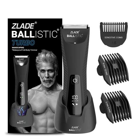 Zlade Ballistic Manscaping Body Trimmer for Men | Li-Ion Rechargeable ...