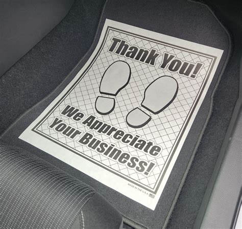 Custom Printed 60# Virgin Kraft Automotive Paper Floor Mats