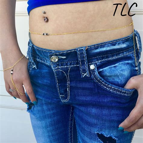Buy Gold Hand Bracelet/matching Belly Chain and Anklet/slave Bracelet ...