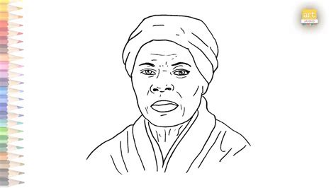 Harriet Tubman portrait drawing | How to draw Harriet Tubman face ...