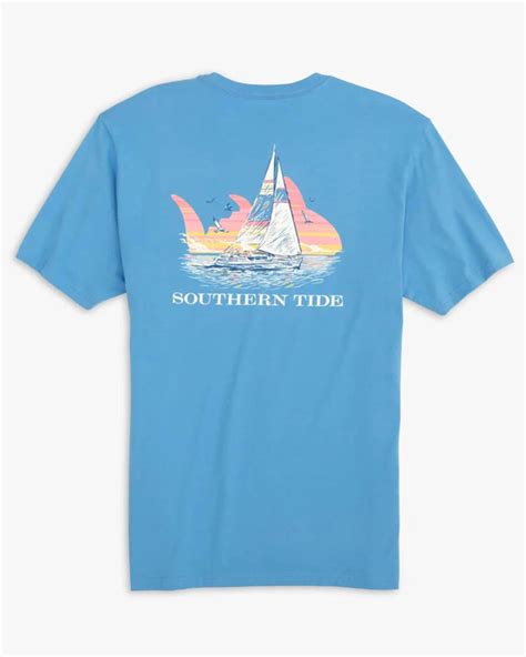 Sunset Sailor T-Shirt - BLUE / X-LARGE | Shirts, Southern tide, Womens ...
