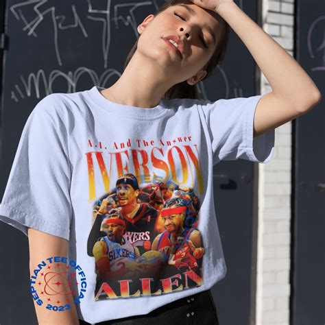 LIMITED ALLEN IVERSON Shirt, Vintage 90s Basketball Bootleg Style Tee ...