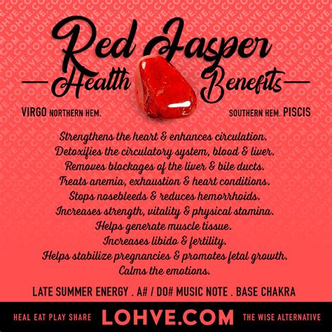 The Health Benefits Of Red Jasper — LOHVE — KNOWS NO LIMITS