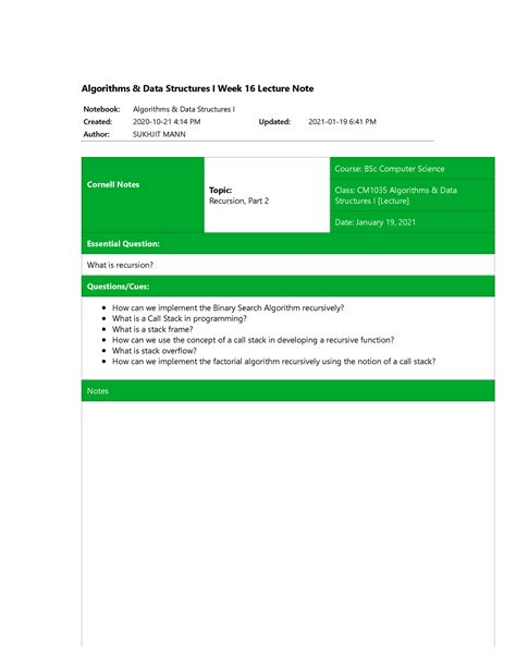 ADS-1 Week 16-Lecture - data structure and algorithm notes - Notebook ...