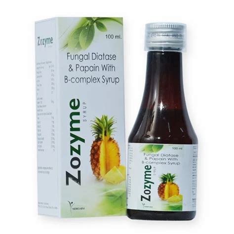 Pharmaceutical Syrup And Suspension - Fungal Diastase + Papain +B ...