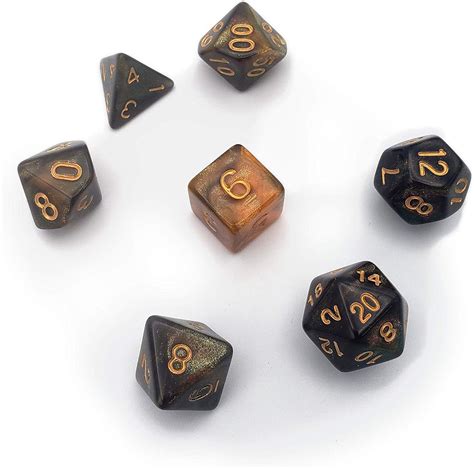 Buy Galaxy 7 Piece Polyhedral DND Dice Set by D20 Collective Dice for ...