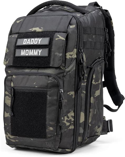Tactical Ba Gear Black Diaper Bag Backpack for Men with Modular Panel ...