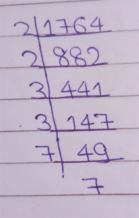 find the square root of 1764 by Prime factorisation method - Brainly.in