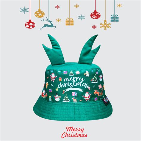 Promo Topi christmas anak bucket hat anak motif natal usia 1 - 8 tahun ...
