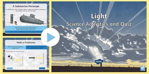 Light Science Activities and Quiz PowerPoint