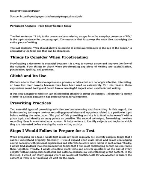 Image result for Analysis Paragraphs Examples