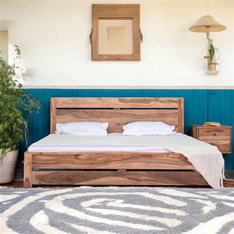 Wooden Strong Bed |king bed|modern beds|bed room set|simple bed|bed fr ...