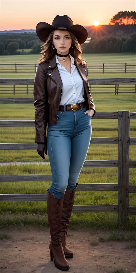 A lady wearing cowgirl style 017 | Cowgirl style outfits, Cowboy ...