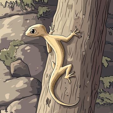 Adorable gecko on a tree | Premium AI-generated vector
