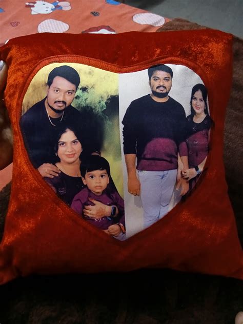 Buy THEPRINTSHINE Personalized Microfiber Red Velvet Pillow Customized ...