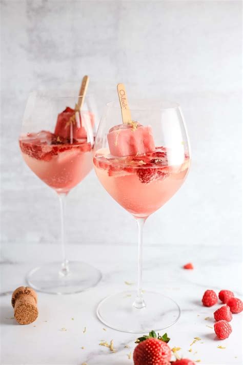 Raspberry Strawberry Frozen Prosecco Mimosas | Recipe | Prosecco ...