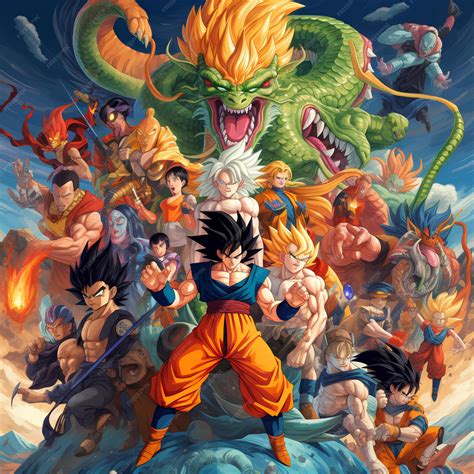 Premium Photo | All dragon ball characters
