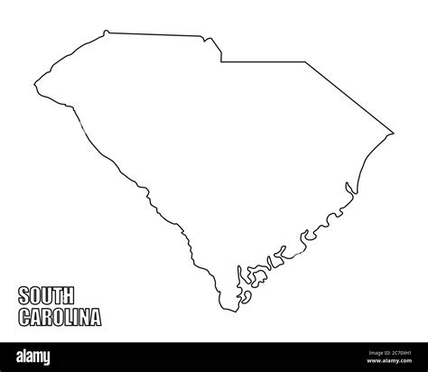 South Carolina outline map Stock Vector Image & Art - Alamy