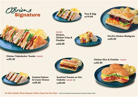 Our Menu - O'Briens Café