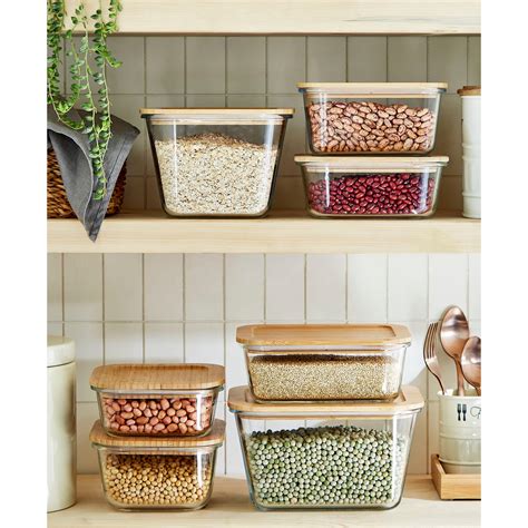 Buy Palestine Glass Storage Canister with Bamboo Lid - 1.4L from Home ...