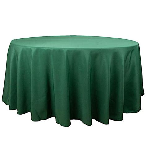 BalsaCircle 120" Hunter Green Round Premium Polyester Tablecloth ...