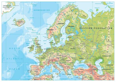 Printable Road Map Of Europe