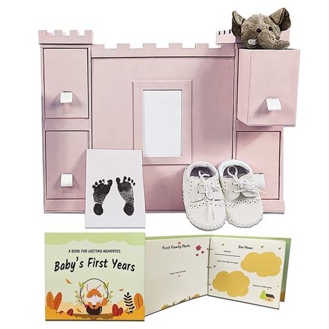 Buy Baby Keepsake Box Castle for Boy or Girl with Multiple Baby ...