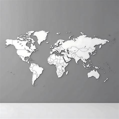 Clear White Map of the World 的图像结果
