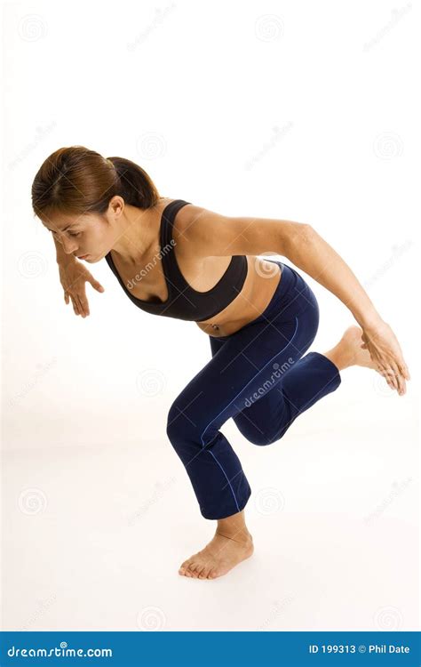 One-legged Squat 2 stock image. Image of white, quads, fitness - 199313