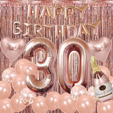 Buy 30th Birthday Decorations for her Rose Gold Party Supplies,30 ...