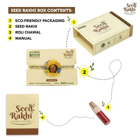Buy plantable seed rakhi from online gift store Indigifts