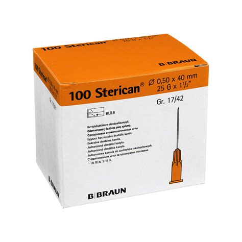 Sterican inj.tű 25G*1 1/2 100db 0,5*40 – Onlinedental.hu