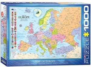 EuroGraphics Map of Europe Puzzle 1000 Piece - Map of Europe Puzzle ...