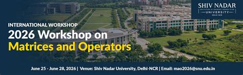 2026 Workshop on Matrices and Operators