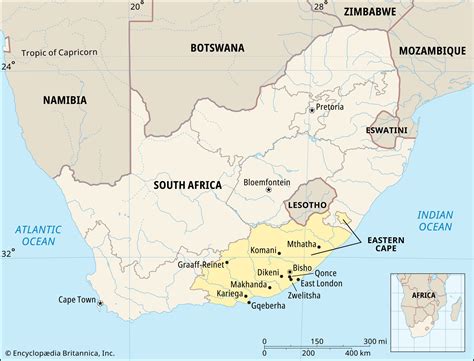 Eastern Cape South Africa Map South Africa Map Provinces Hi Res Stock