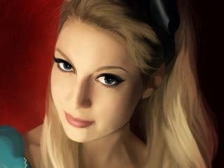 Download wallpaper look, girl, face, art, Alice in Wonderland, Alice in ...