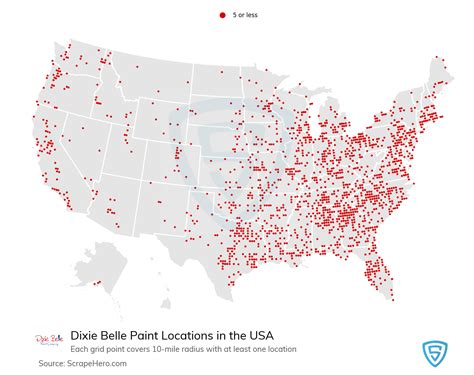 List of all Dixie Belle Paint locations in the USA - ScrapeHero Data Store