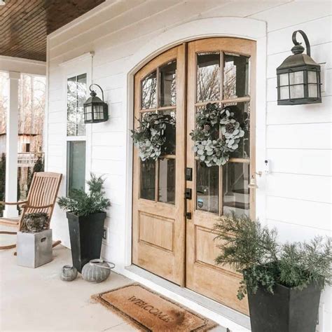 26 Farmhouse Double Front Doors to Add a Country Charm