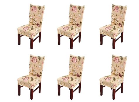 House of Quirk Polyester Spandex Printed Chair Cover Stretch Removable ...