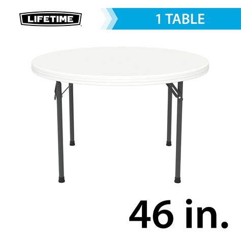 New 2960 Lifetime Folding Tables 48" Round White Granite Folding Table